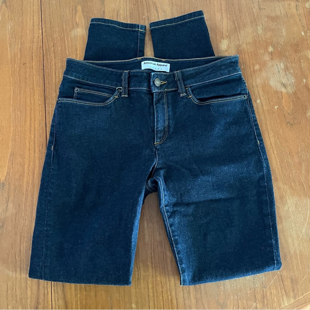American Apparel women’s size 29” denim jean Mid Rise Skinny made in USA